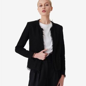 Shavani Fringe Hem Tweed Jacket